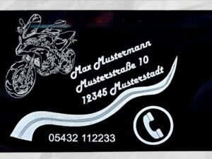 aluminium business cards engraved 10 pcs